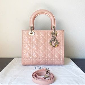 Dior Patent Cannage Medium Lady Dior